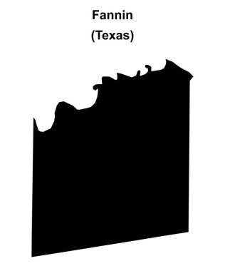 Fannin İlçesi (Texas) boş ana hat haritası