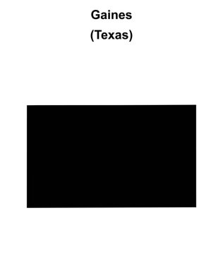 Gaines County (Texas) blank outline map clipart