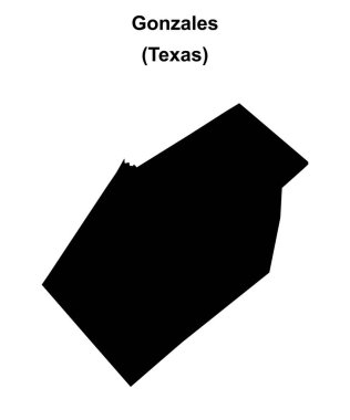 Gonzales İlçesi (Texas) boş ana hat haritası