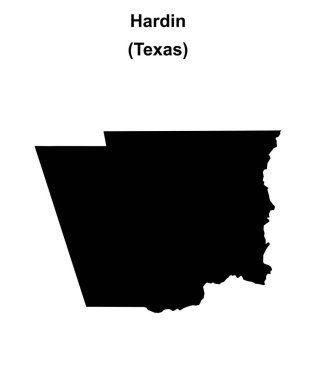 Hardin İlçesi (Teksas) boş ana hat haritası