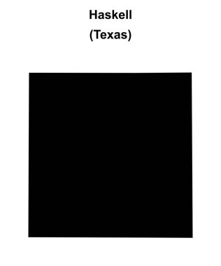 Haskell İlçesi (Texas) boş ana hat haritası