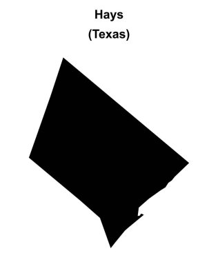 Hays County (Texas) boş ana hat haritası