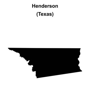 Henderson İlçesi (Texas) boş ana hat haritası