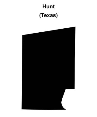 Hunt County (Texas) boş ana hat haritası