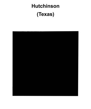 Hutchinson County (Texas) blank outline map clipart