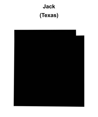 Jack County (Texas) boş ana hat haritası