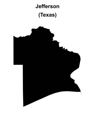 Jefferson County (Texas) boş ana hat haritası