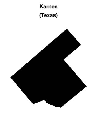 Karnes İlçesi (Texas) boş ana hat haritası