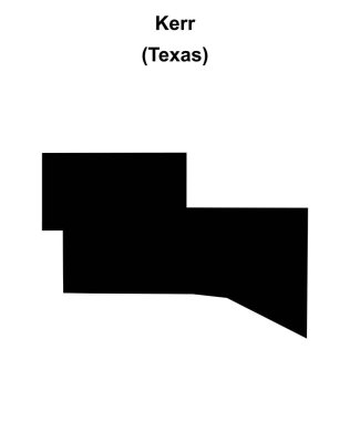 Kerr County (Texas) boş ana hat haritası