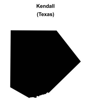 Kendall İlçesi (Texas) boş ana hat haritası