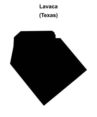Lavaca İlçesi (Texas) boş ana hat haritası