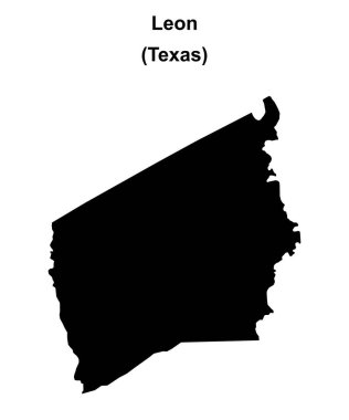 Leon County (Texas) boş ana hat haritası