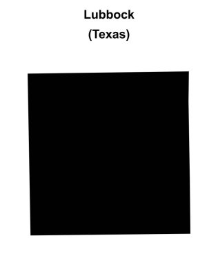Lubbock İlçesi (Texas) boş ana hat haritası