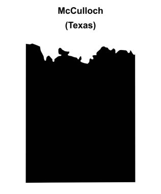 McCulloch İlçesi (Texas) boş ana hat haritası