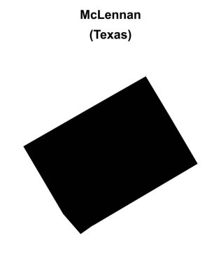 McLennan İlçesi (Texas) boş ana hat haritası