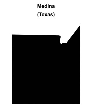 Medina İlçesi (Teksas) boş ana hat haritası