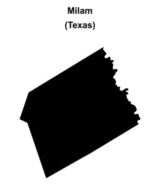 Milam İlçesi (Texas) boş ana hat haritası