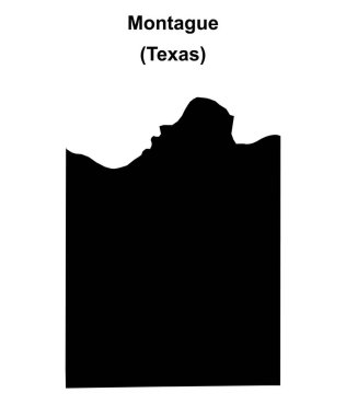 Montague İlçesi (Texas) boş ana hat haritası