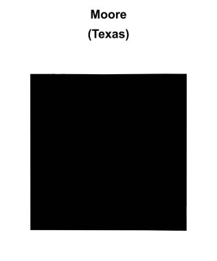 Moore County (Texas) boş ana hat haritası