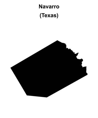Navarro County (Texas) boş ana hat haritası