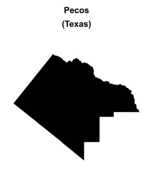 Pecos County (Texas) boş ana hat haritası