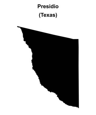 Presidio County (Texas) boş ana hat haritası