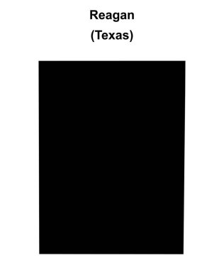 Reagan İlçesi (Texas) boş ana hat haritası