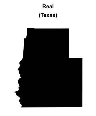 Real County (Texas) boş ana hat haritası