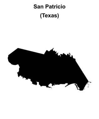 San Patricio İlçesi (Texas) boş ana hat haritası