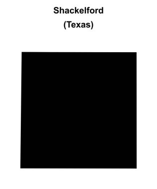 Shackelford İlçesi (Texas) boş ana hat haritası