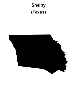Shelby County (Texas) boş ana hat haritası