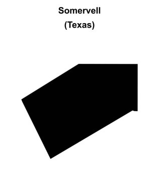 Somervell İlçesi (Texas) boş ana hat haritası