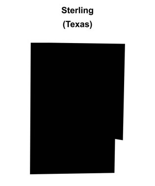 Sterling İlçesi (Texas) boş ana hat haritası