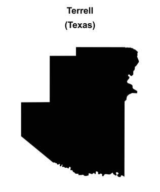 Terrell County (Texas) boş ana hat haritası