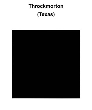 Throckmorton County (Texas) boş ana hat haritası