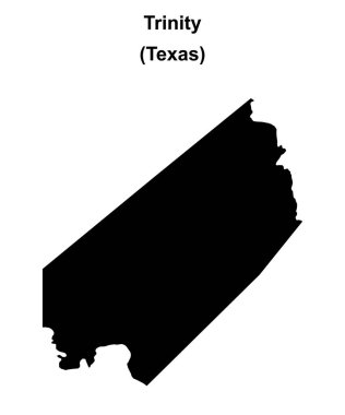 Trinity County (Texas) boş ana hat haritası