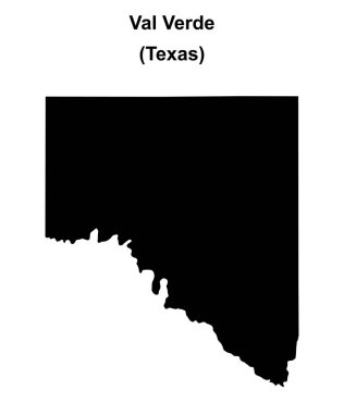 Val Verde İlçesi (Texas) boş ana hat haritası