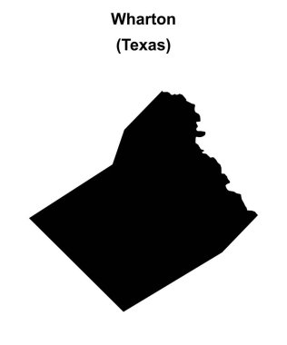 Wharton County (Texas) boş ana hat haritası