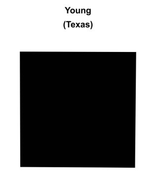 Young County (Texas) boş ana hat haritası