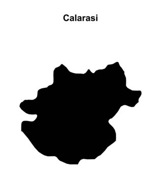 Calarasi district blank outline map clipart