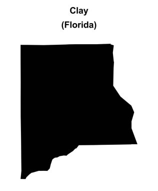 Clay County (Florida) boş ana hat haritası