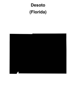 Desoto İlçesi (Florida) boş ana hat haritası