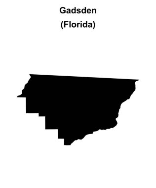 Gadsden İlçesi (Florida) boş ana hat haritası