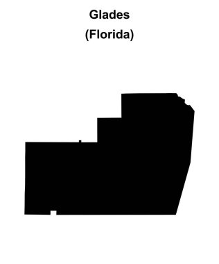 Glades County (Florida) boş ana hat haritası