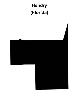 Hendry County (Florida) boş ana hat haritası