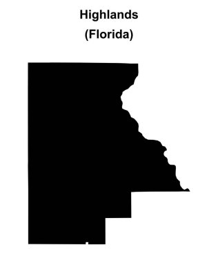 Highlands County (Florida) boş ana hat haritası