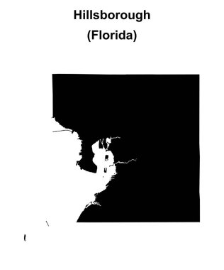Hillsborough İlçesi (Florida) boş ana hat haritası