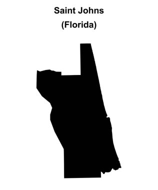 Saint Johns İlçesi (Florida) boş ana hat haritası