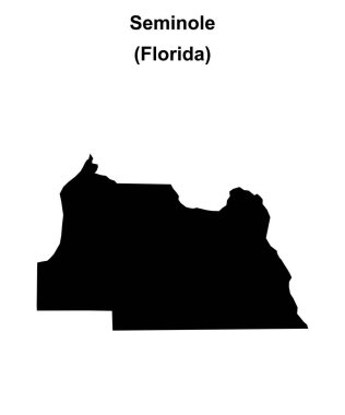 Seminole İlçesi (Florida) boş ana hat haritası