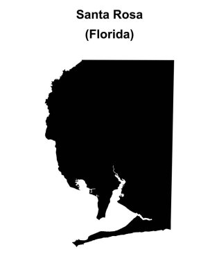 Santa Rosa İlçesi (Florida) boş ana hat haritası